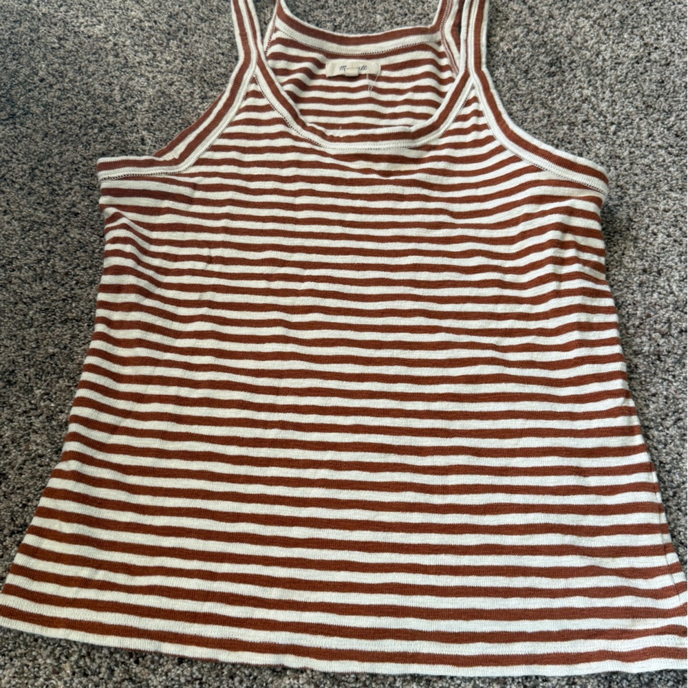 Madewell Striped Tank Top size large. Basic summer tank.